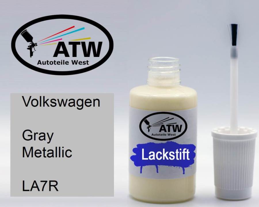 Volkswagen, Gray Metallic, LA7R: 20ml Lackstift, von ATW Autoteile West.